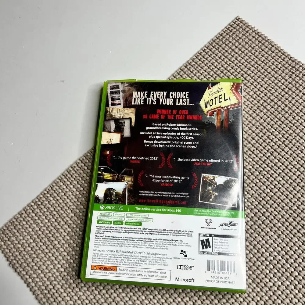 The Walking Dead Game of the Year Edition Xbox 360 Complete‎ Season NTSC